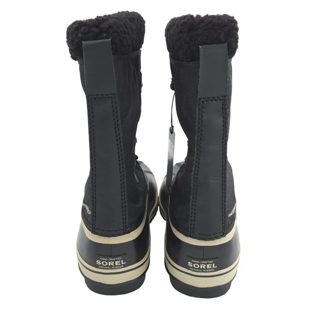 Sorel 1964 Pac Nylon Winter Snow Boots Mens 12 Black Waterproof Insulated NEW